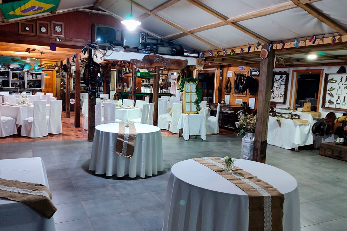 Espacio preparado para celebraciones